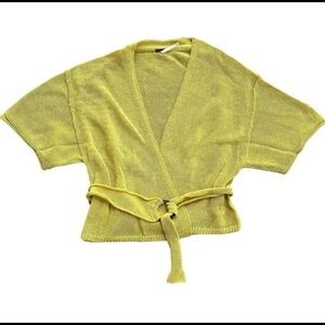 ☀️ Free People Oh Hello Yellow Lightweight Knit Cardigan S